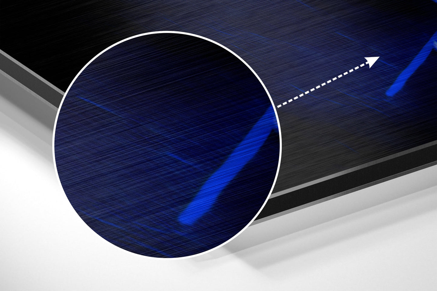 Sapphire Rim Light Boxer Stare Metal Wall Art