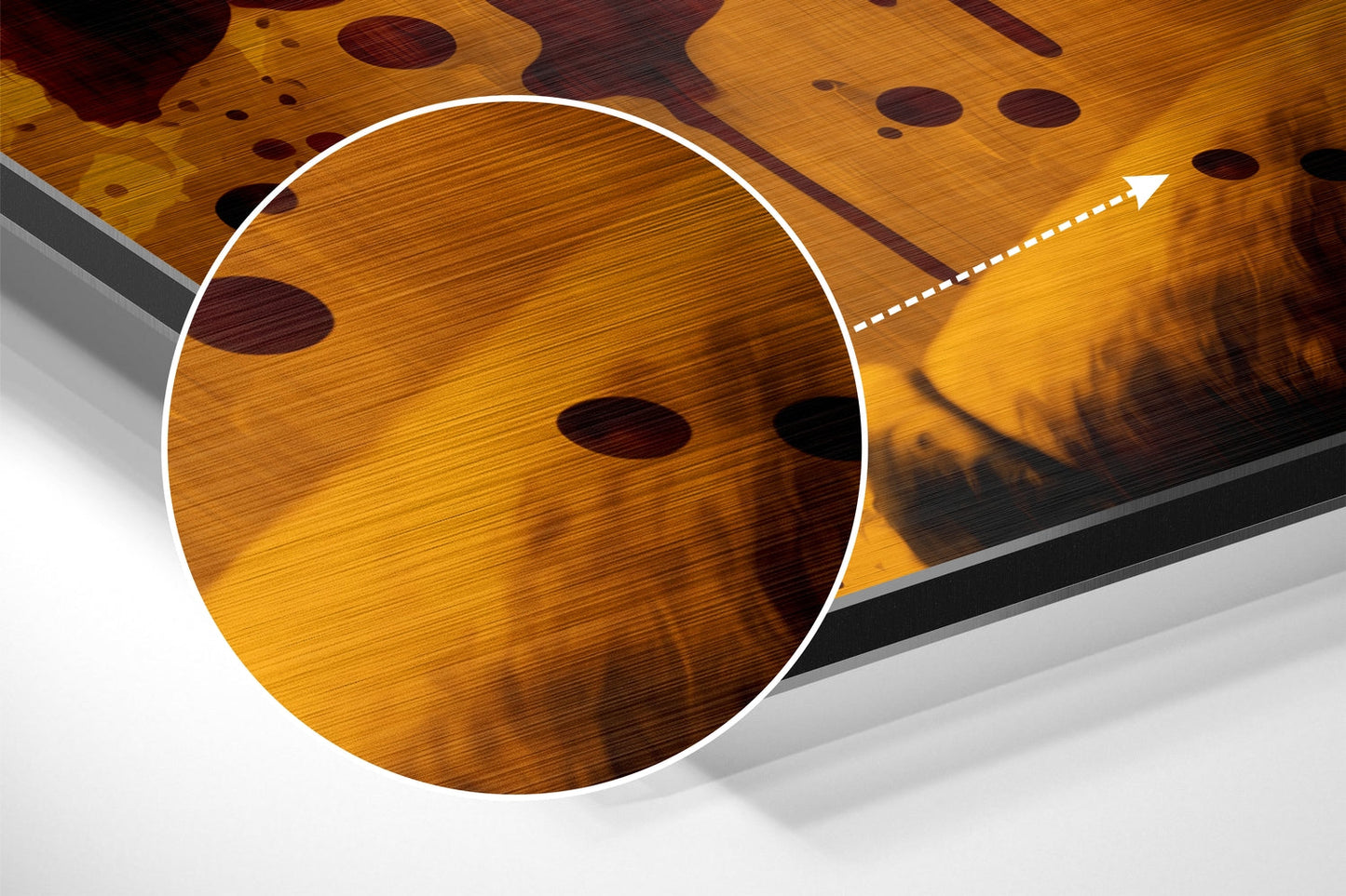 Burnt Orange Grunge Clown Face Metal Wall Art