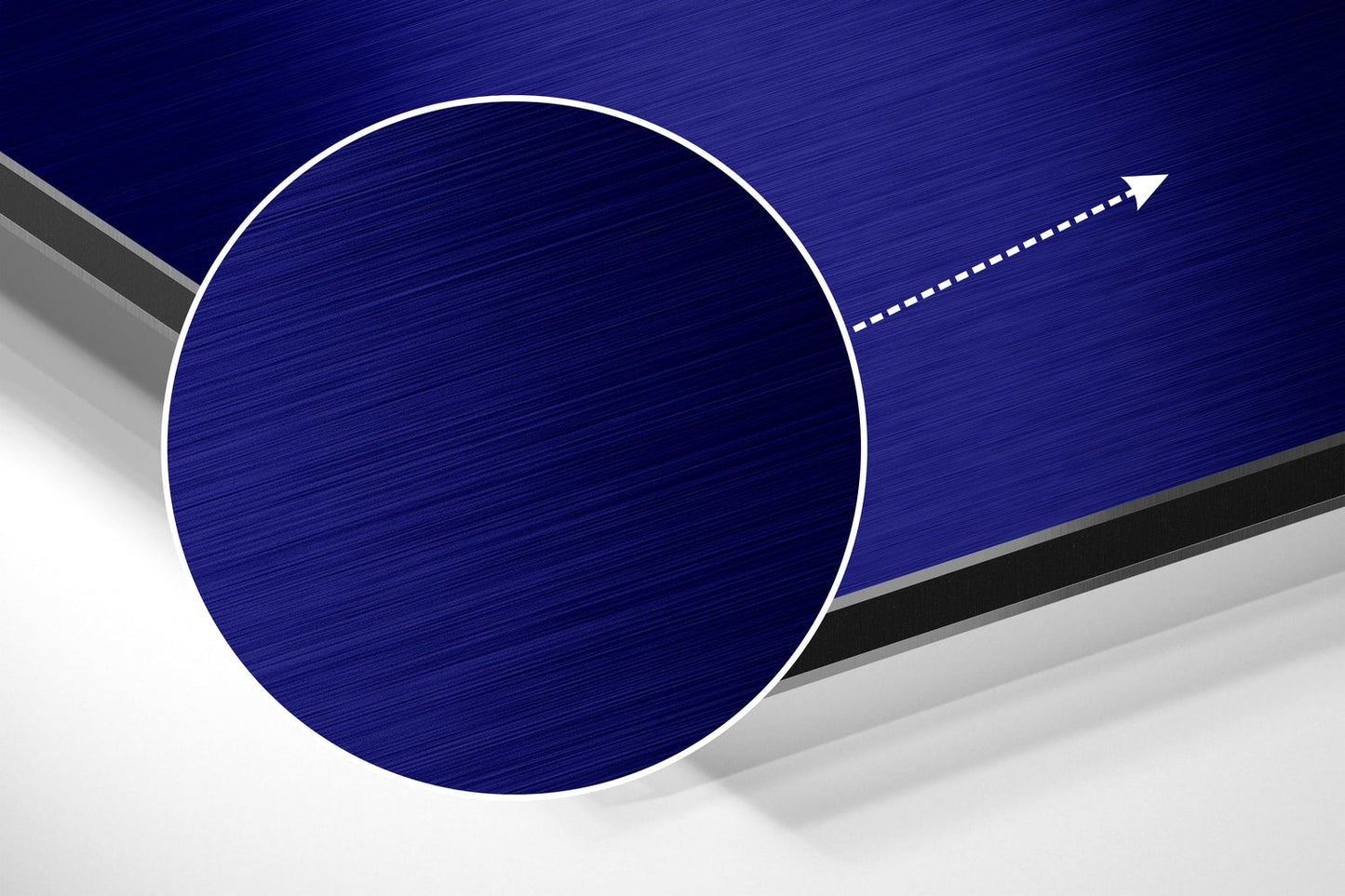 Navy Blue Gradient Keep It Simple Metal Wall Art