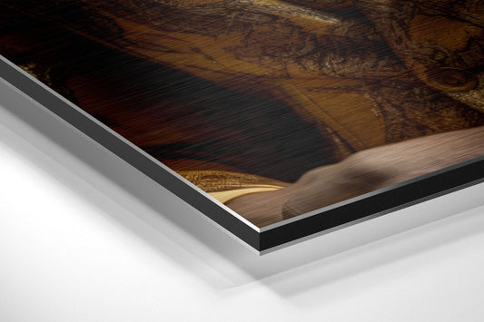 Mr. Lion Brushed Aluminum Wall Art