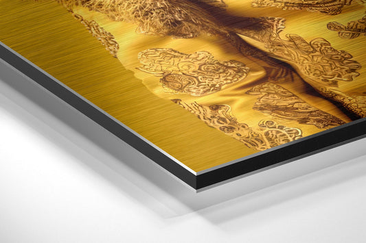 Lion Prince Brushed Aluminum Wall Art