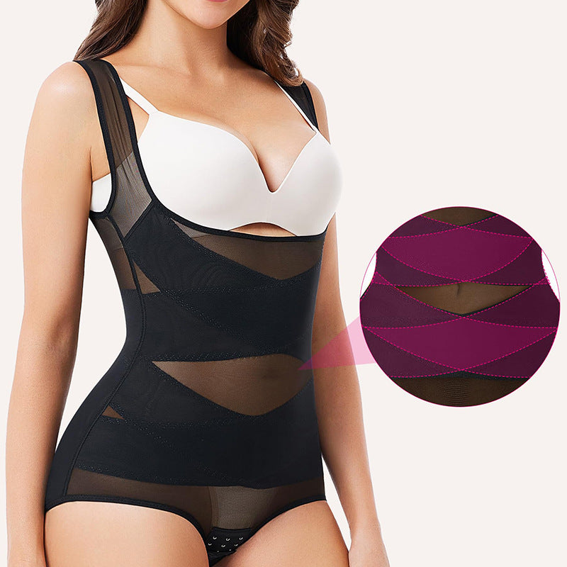 breathable nylon spandex body shaper medium compression