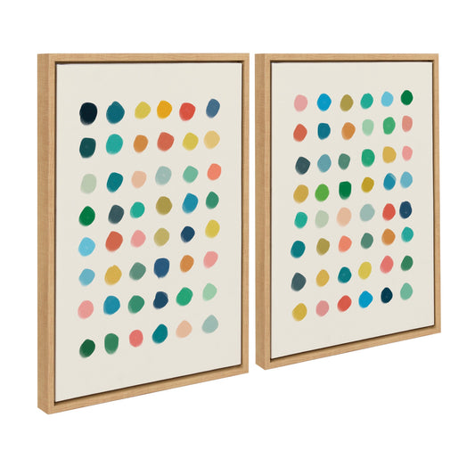 Sylvie Meditation 1 and 2 Framed Canvas Art Set by Kelly Knaga