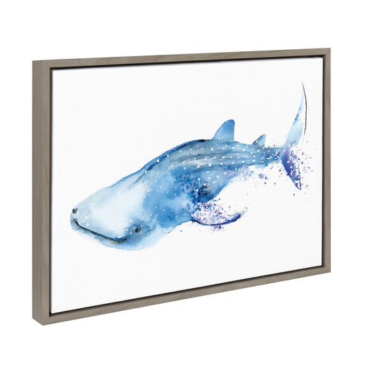 Whale Shark Framed Canvas Wall Art