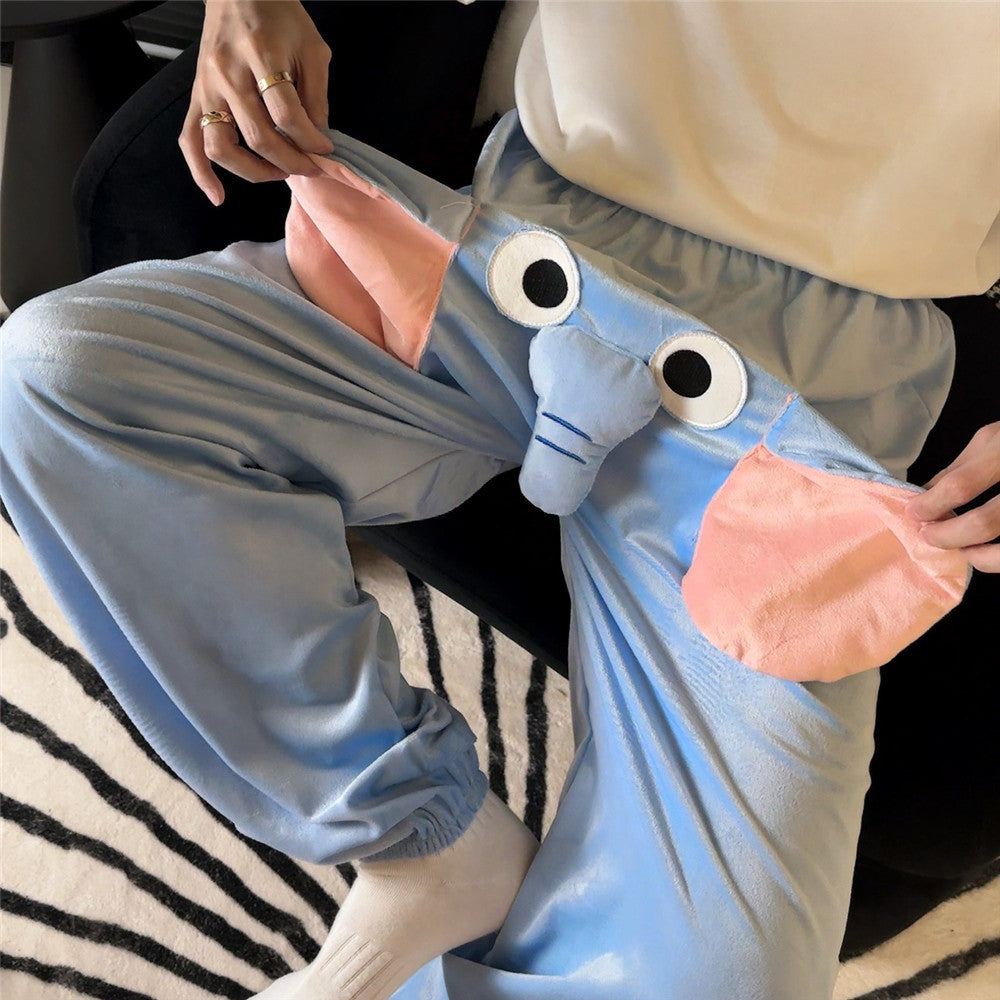 Elephant Trousers Dumbo Nose Ringing Pants – Bring Laughter to Loungewear