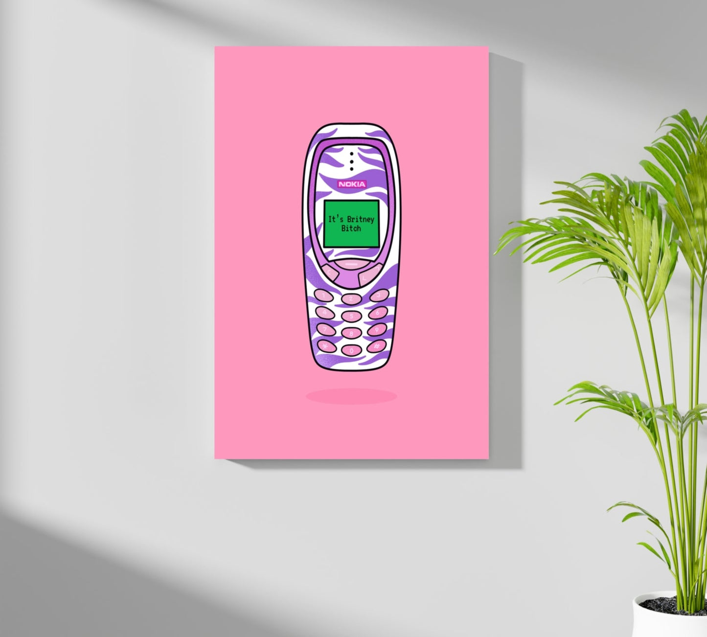 Retro Cell Phone Metal Wall Art