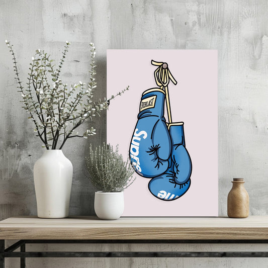 Boxing Gloves Aluminum Wall Art Print