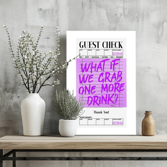 Guest Check Metal Wall Art