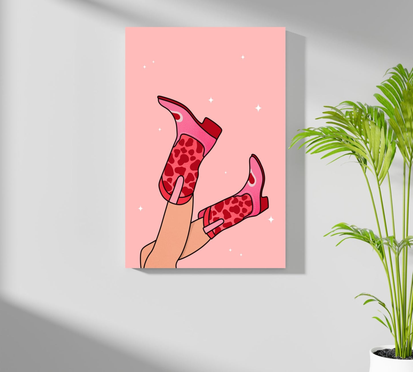 Lady Boots Metal Wall Art