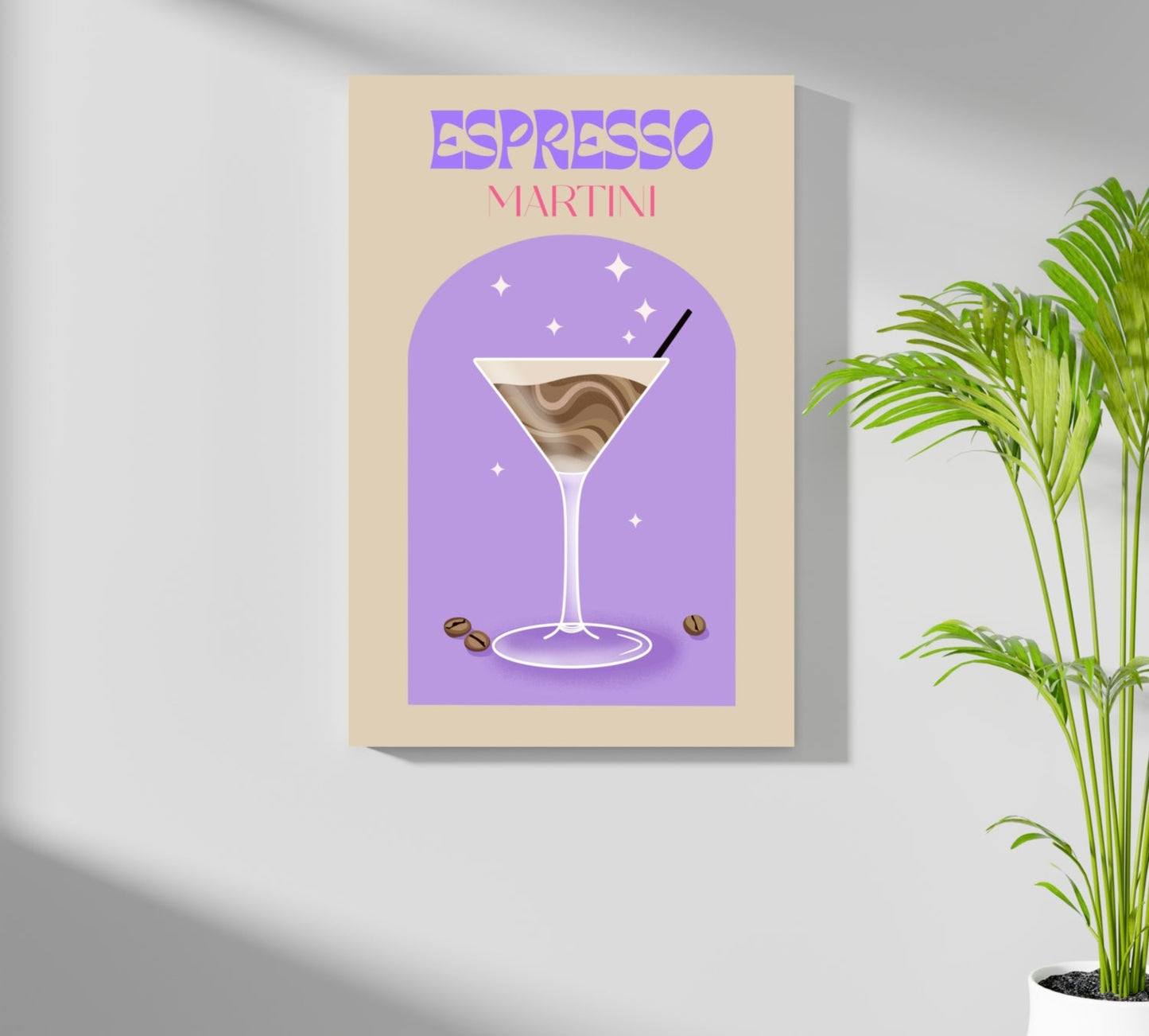 Espresso Martini Metal Wall Art