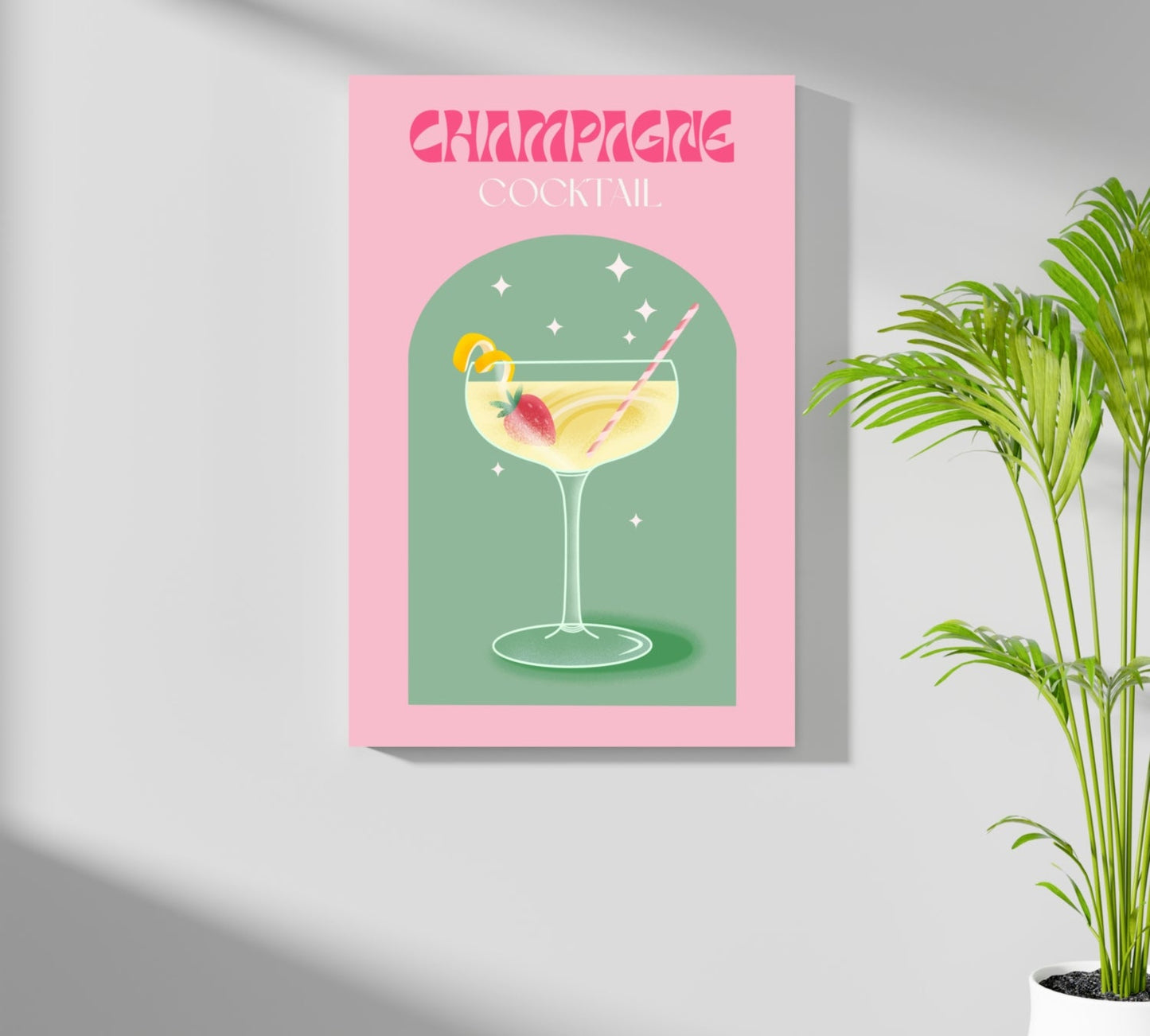 Champagne Metal Wall Art