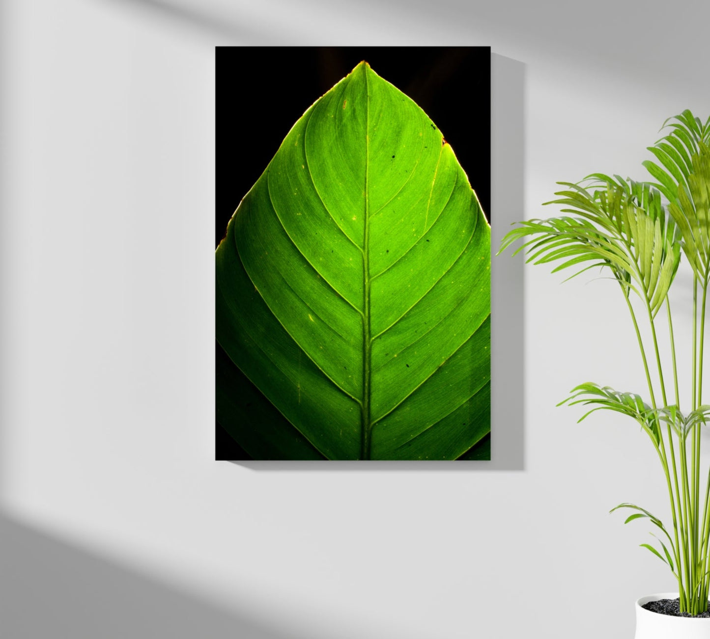 Green Leaf Metal Wall Art