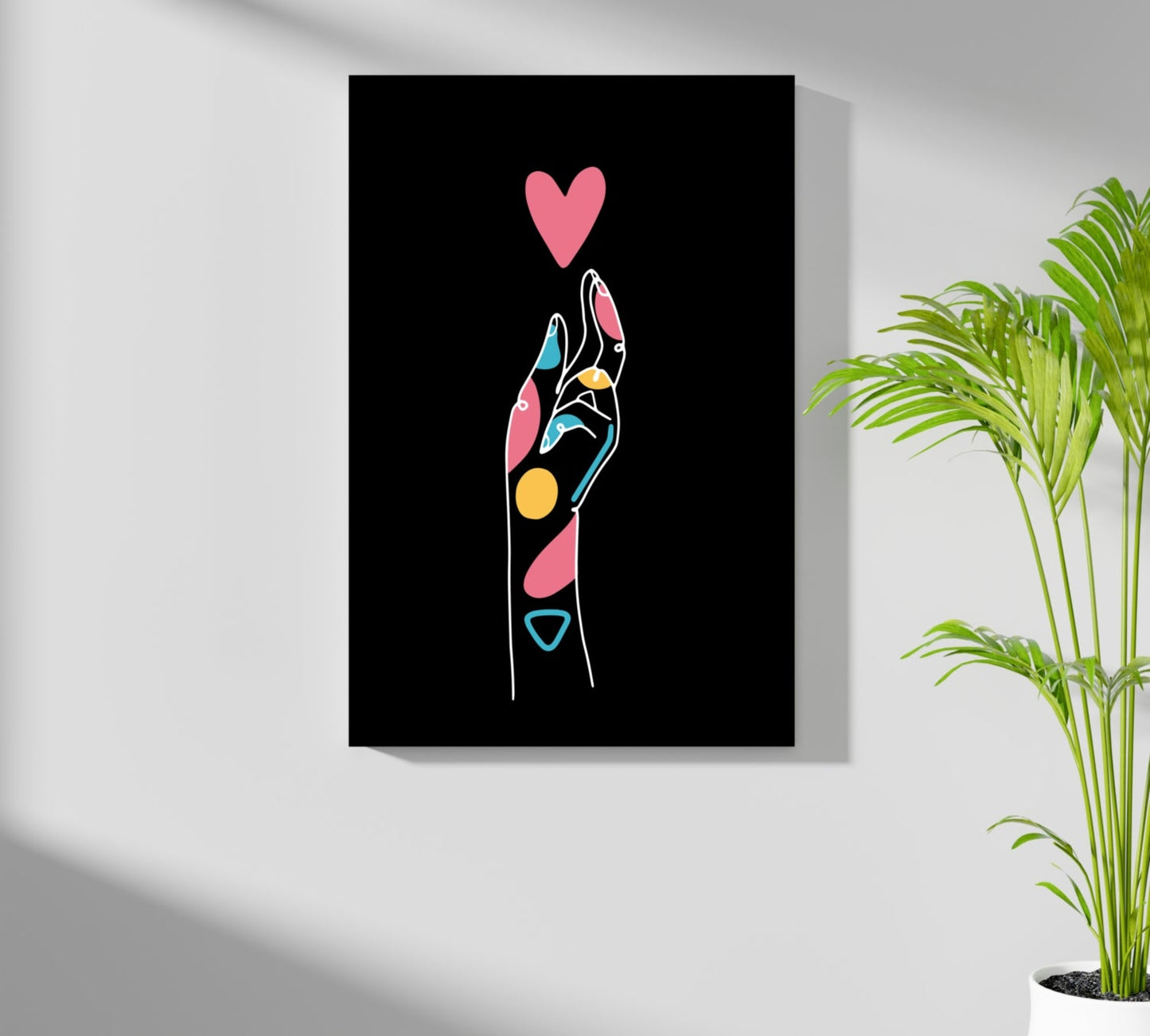 Line Art V8 Metal Wall Art