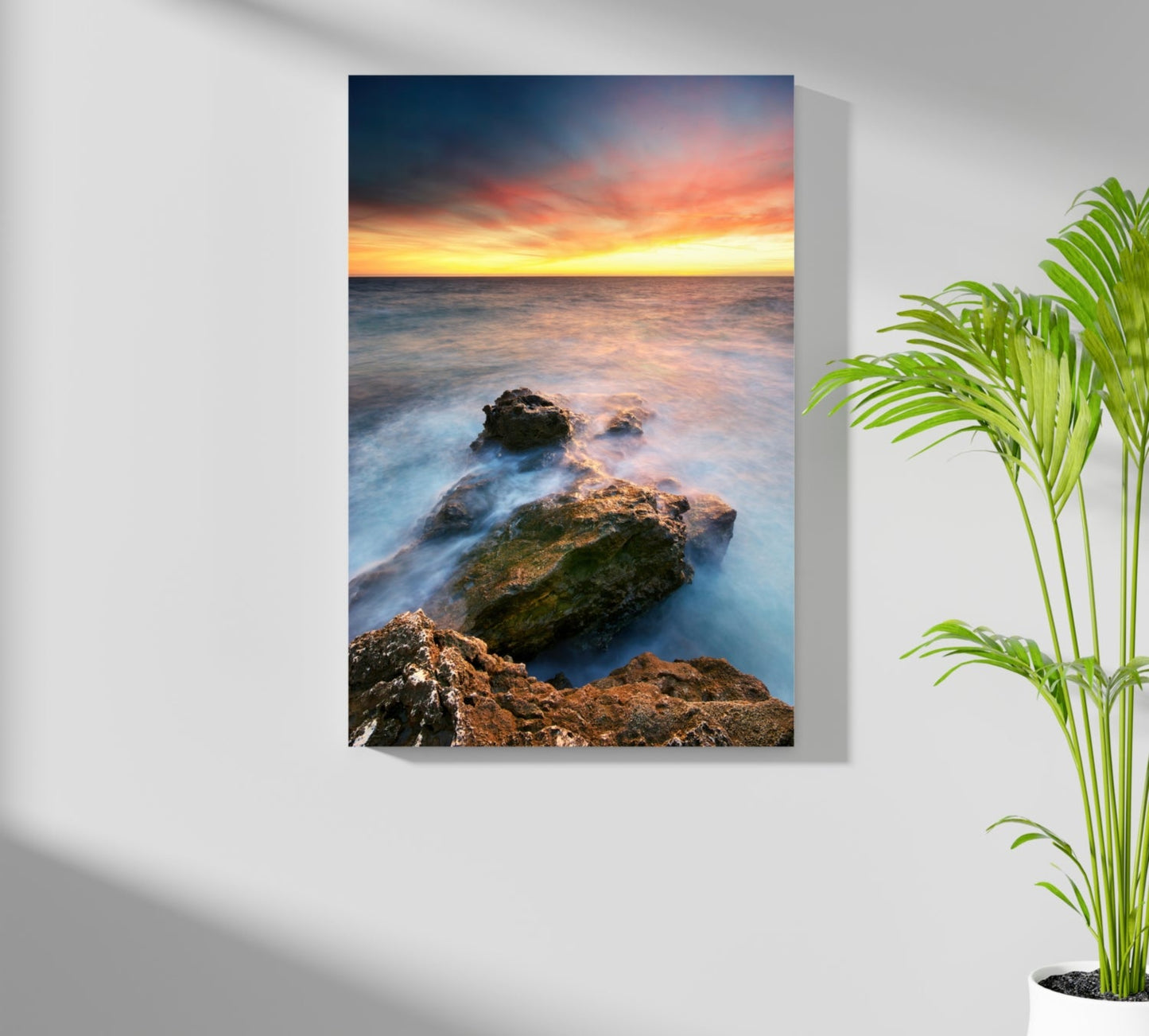 Sunset Lake View Metal Wall Art