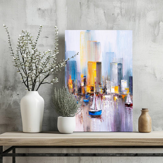 Abstract Lake Metal Wall Art