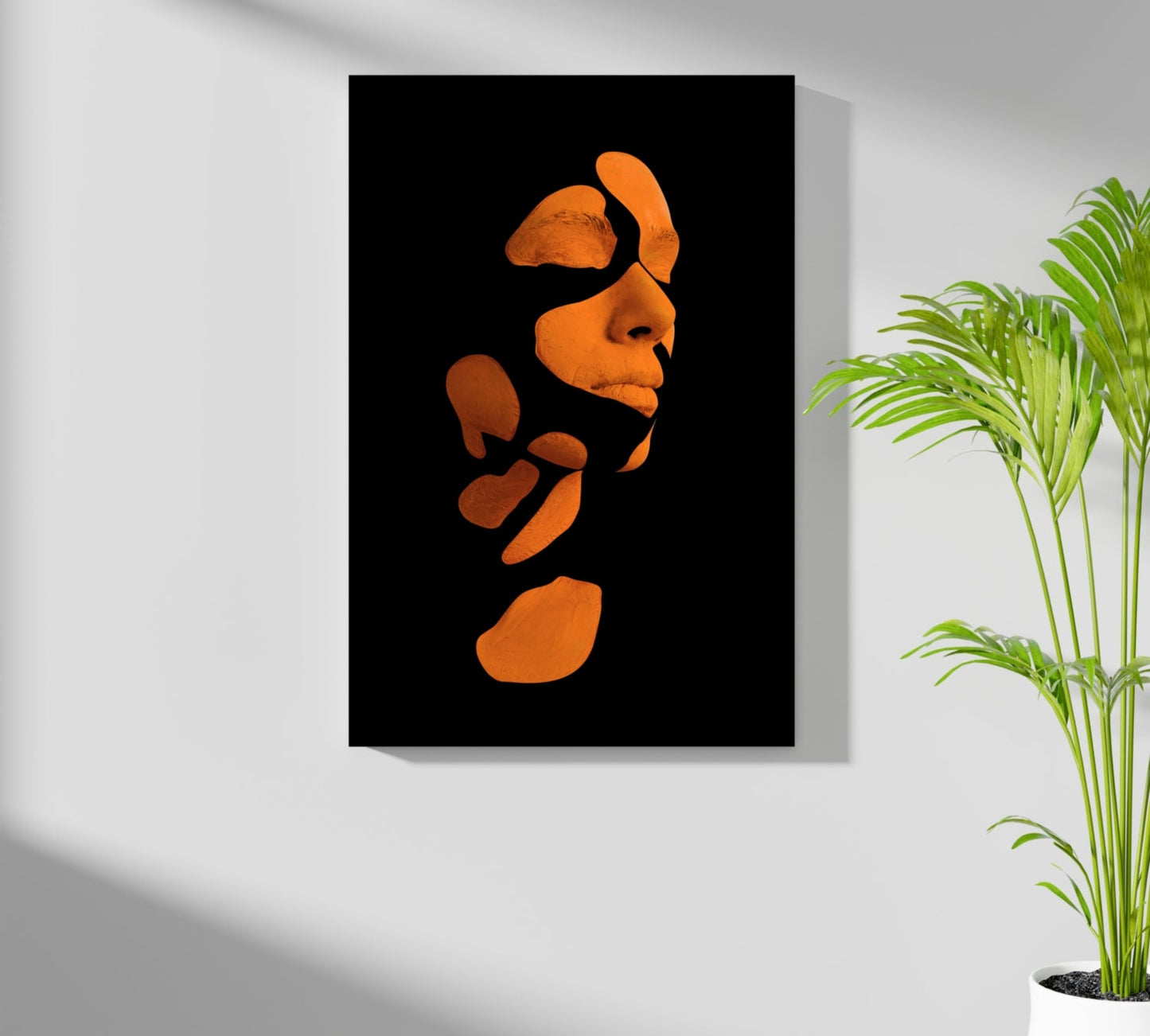 Woman in Style Orange Aluminum Wall Art