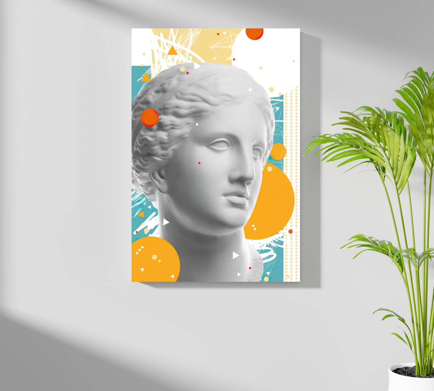 Statue Head Contemporary Metal Wall Art