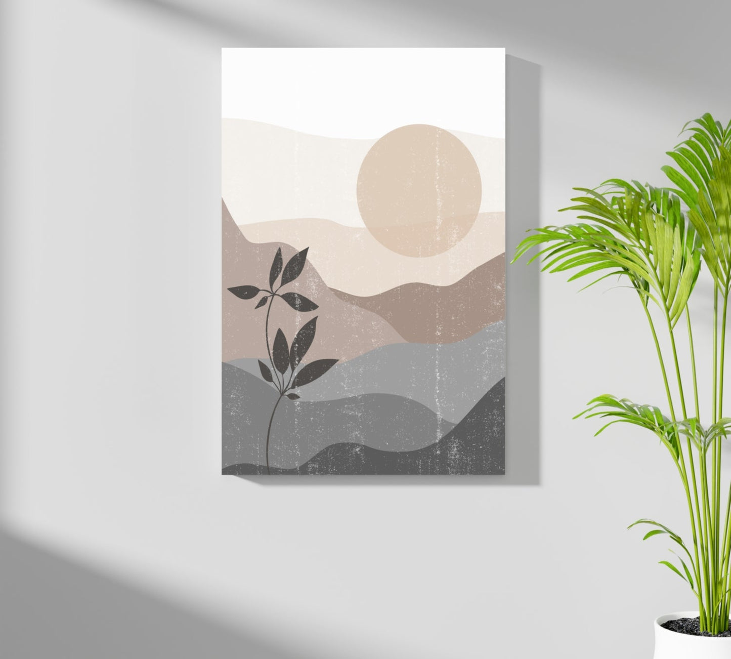 Beige Valley Metal Wall Art