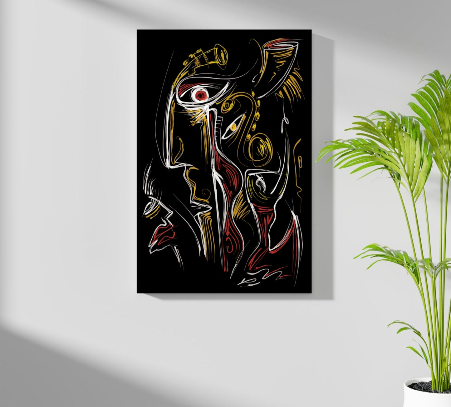 Abstract Faces Metal Wall Art