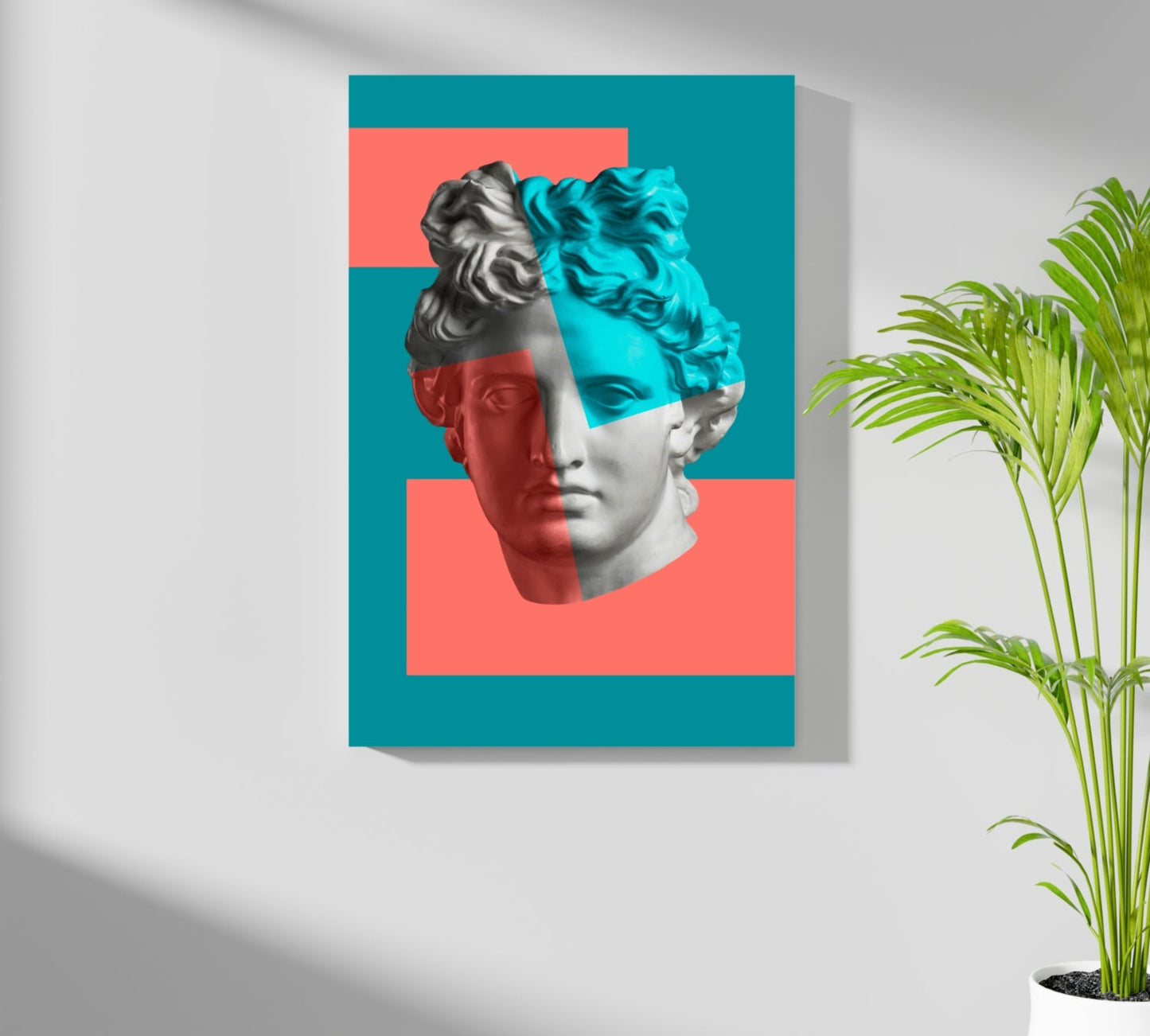 Statue Head Metal Wall Art