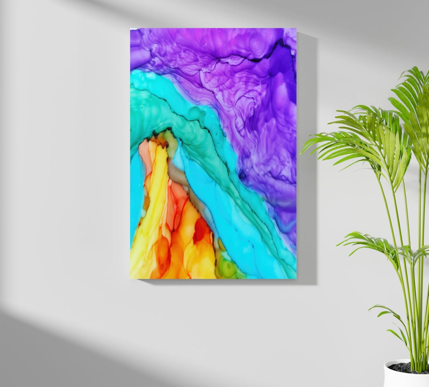 Abstract Transitions Metal Wall Art