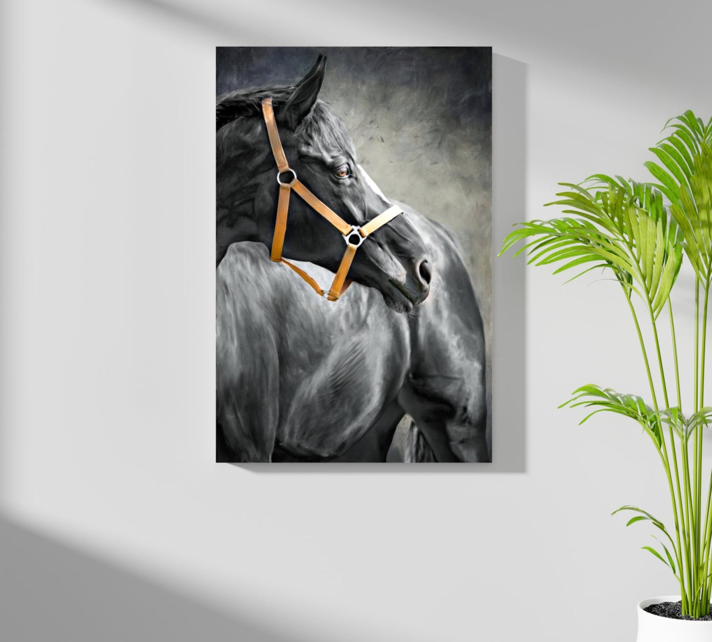 Black Horse Metal Wall Art