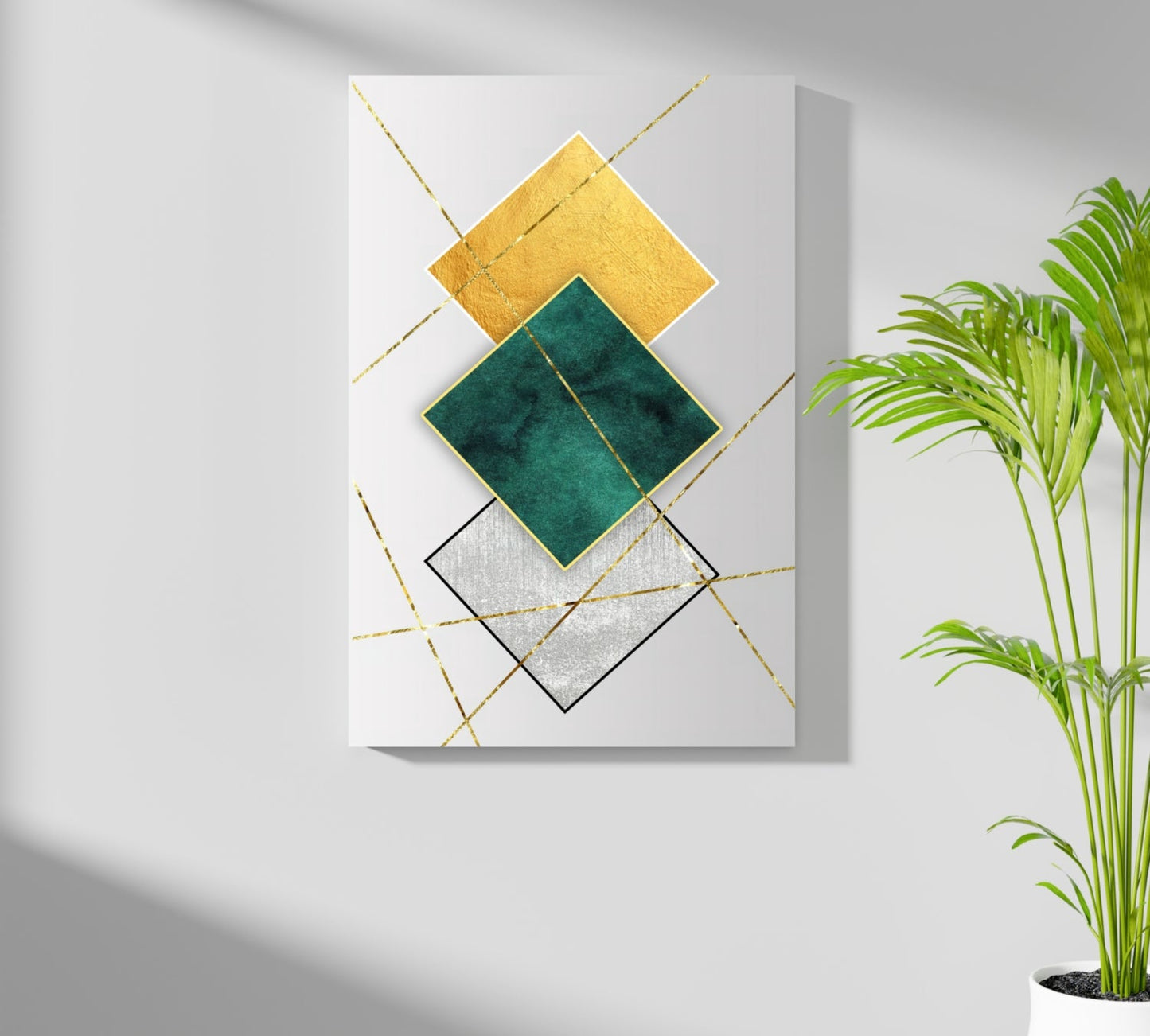 Elegant Squares Metal Wall Art