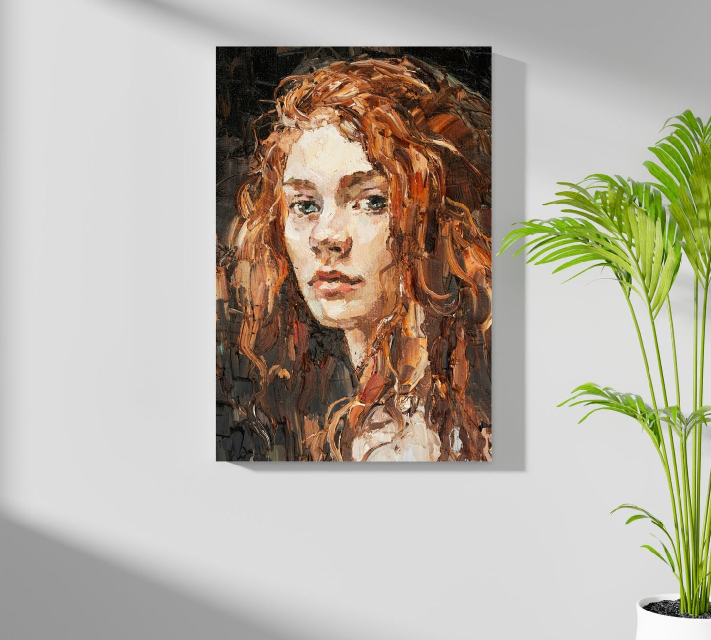 Young Woman Portrait Aluminum Wall Art