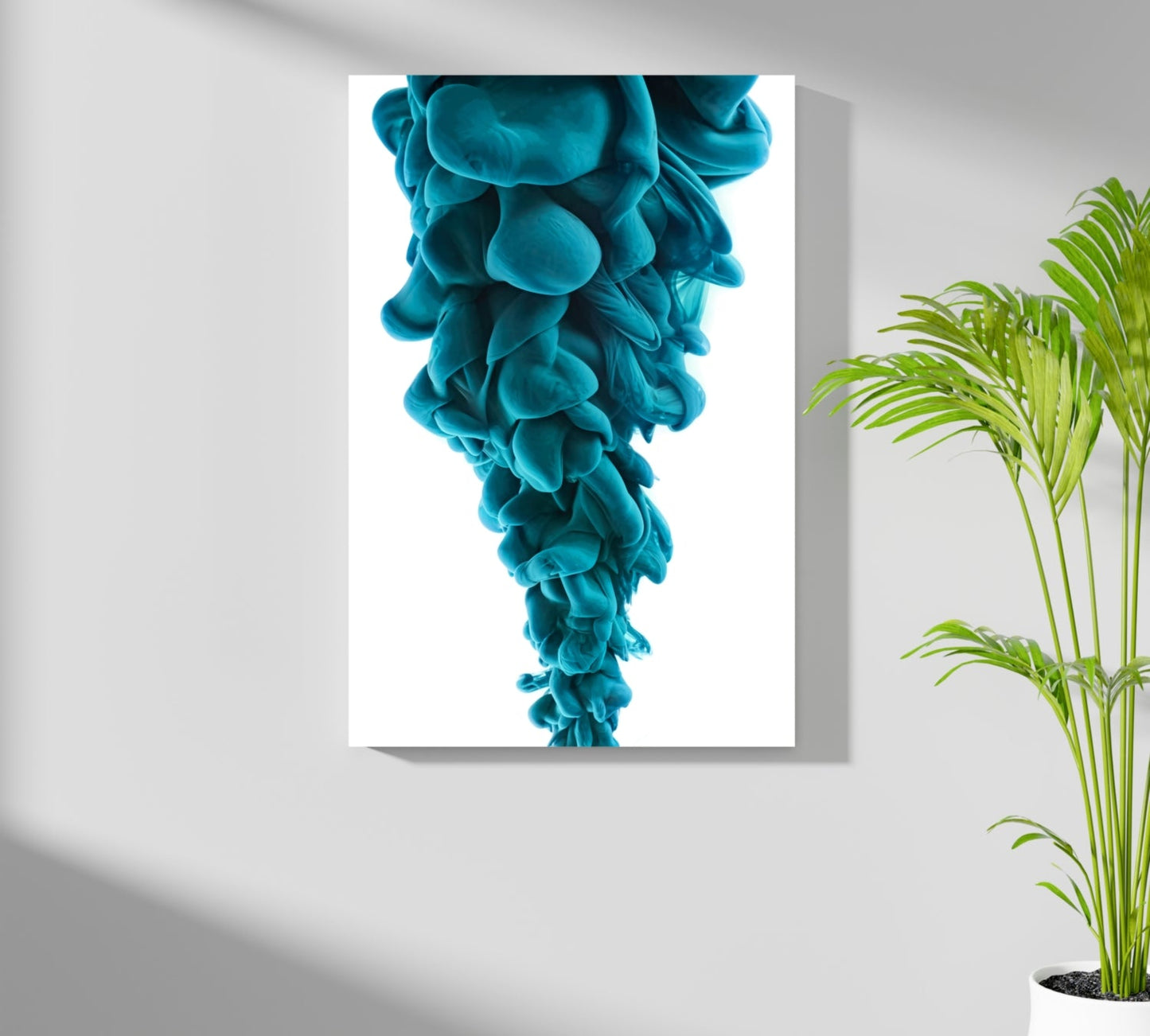 Teal Smoke Aluminum Wall Art