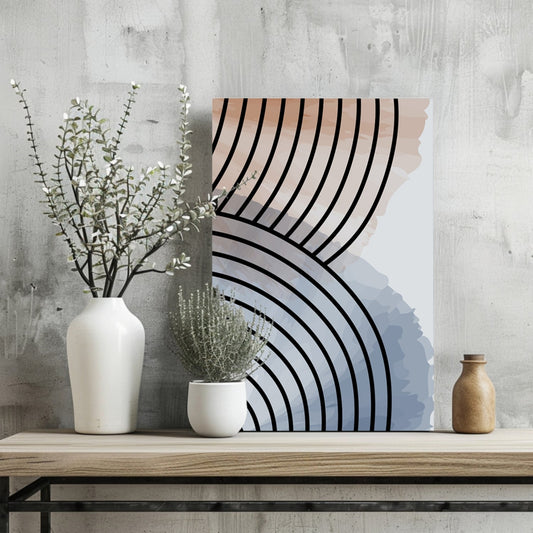 Line Art V14 Metal Wall Art