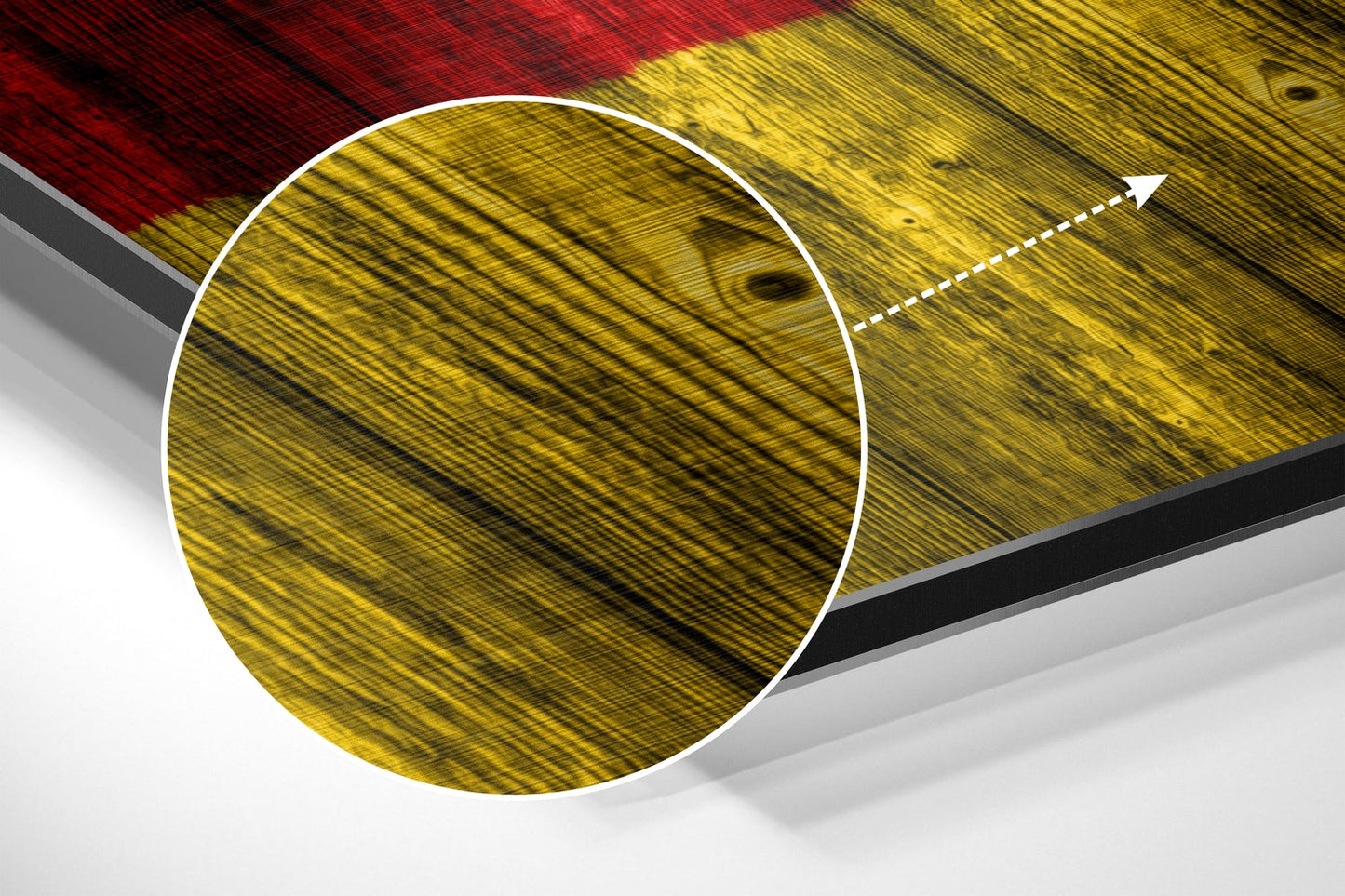 German Flag On Wood Planks Metal Wall Art