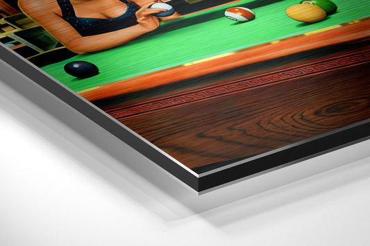 Billiards Hall Break Shot Metal Wall Art