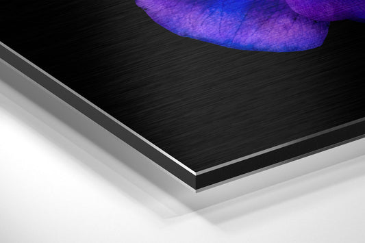 Violet and Pink Anemone Pair Metal Wall Art