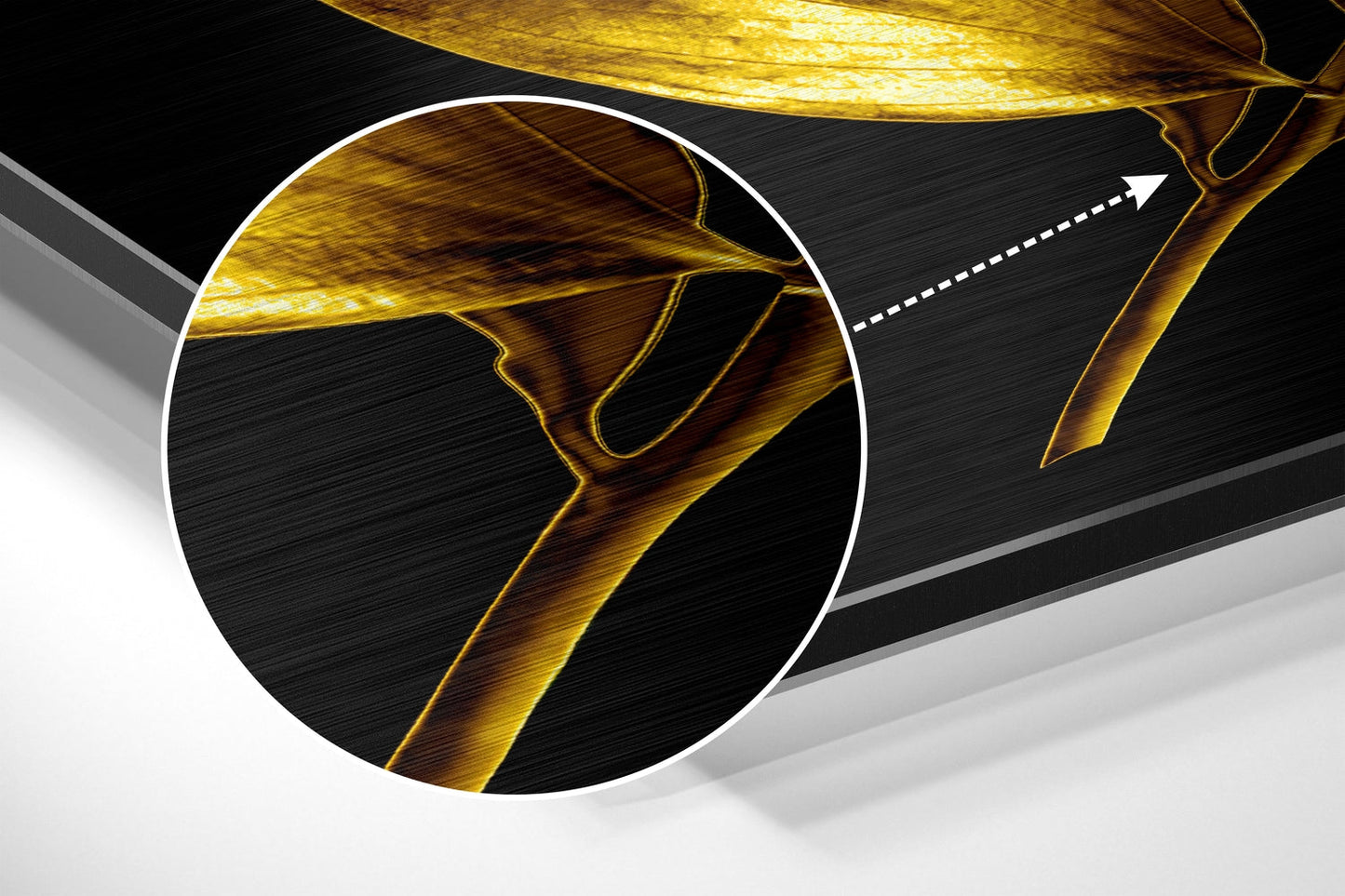 Golden Leaves Metal Wall Art
