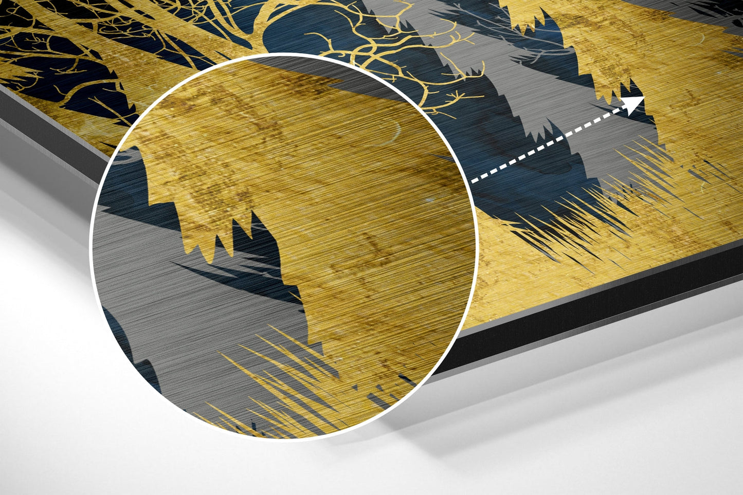 Golden Forest Metal Wall Art