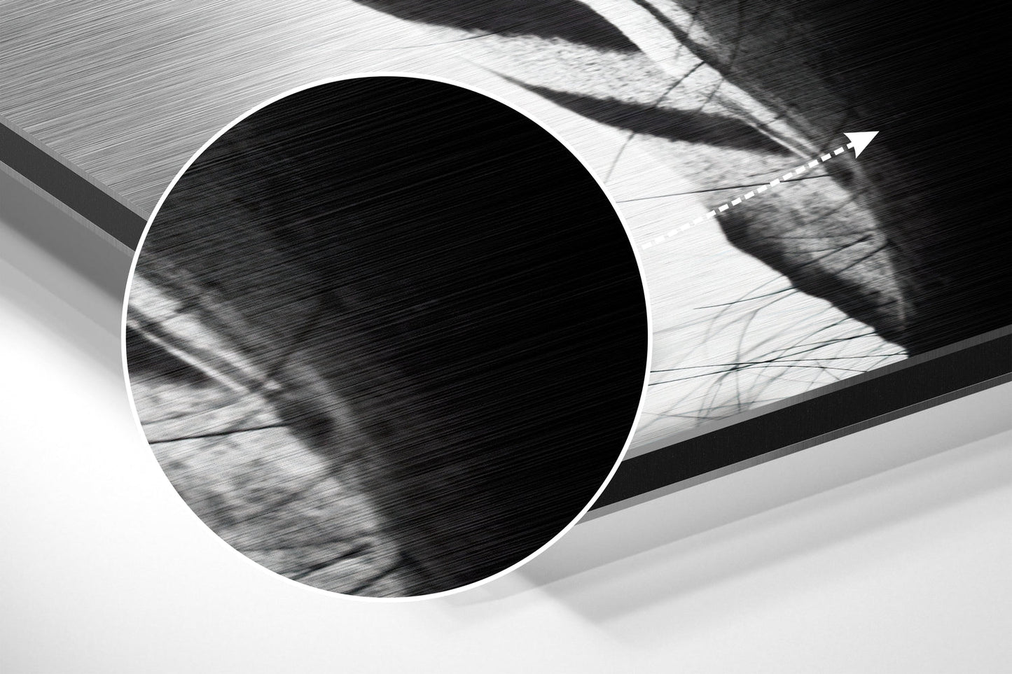 Zebra Brushed Aluminum Wall Art