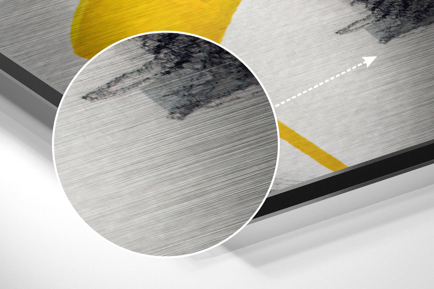 Yellow Tape Cross Over Lips Metal Wall Art