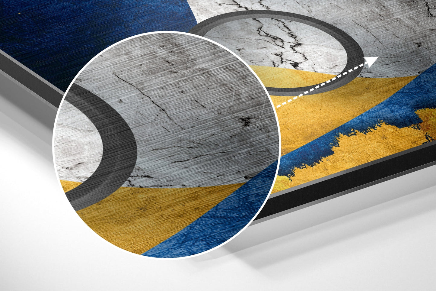 Wave Mountains Brushed Aluminum Metal Wall Art