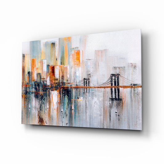 Brooklyn Bridge Skyline Glass Wall Art