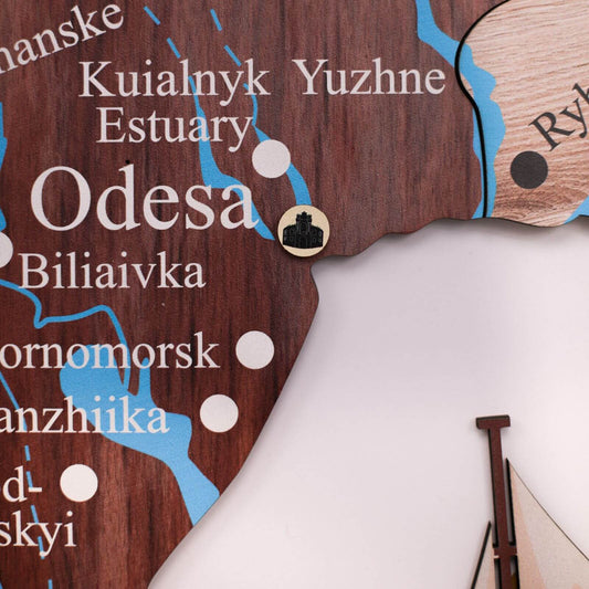 Wooden Map Of Ukraine Wall Art