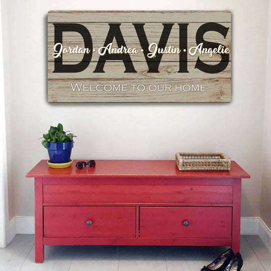 Welcome to Our Home Canvas Wall Art