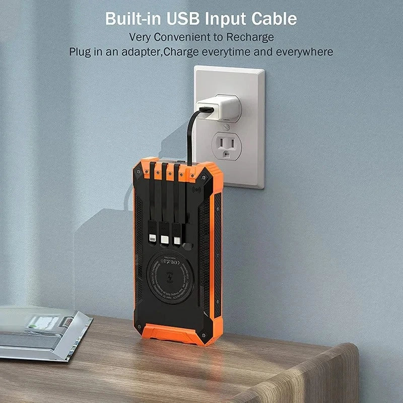 Solar Powered Phone Charger – Wireless Solar Power Bank (Stay Charged Anywhere)