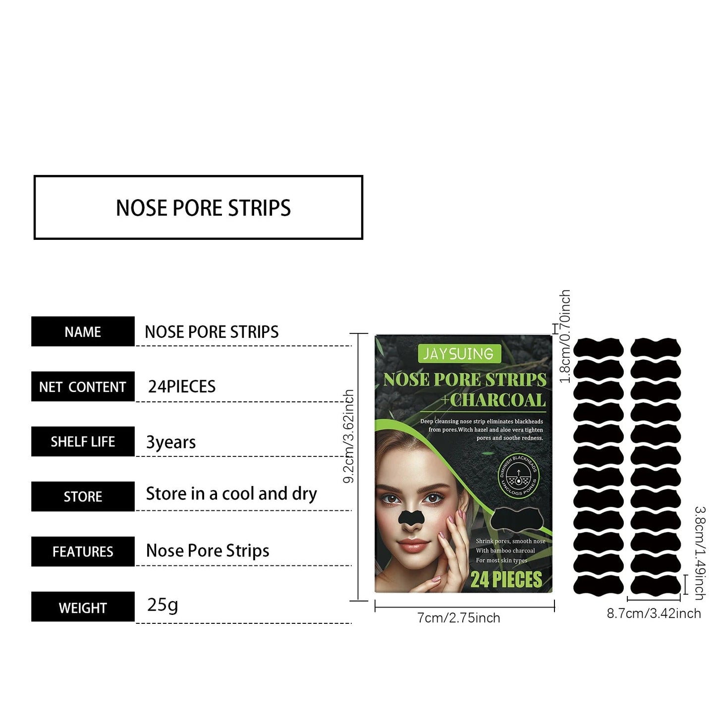 Nose pore strips details
