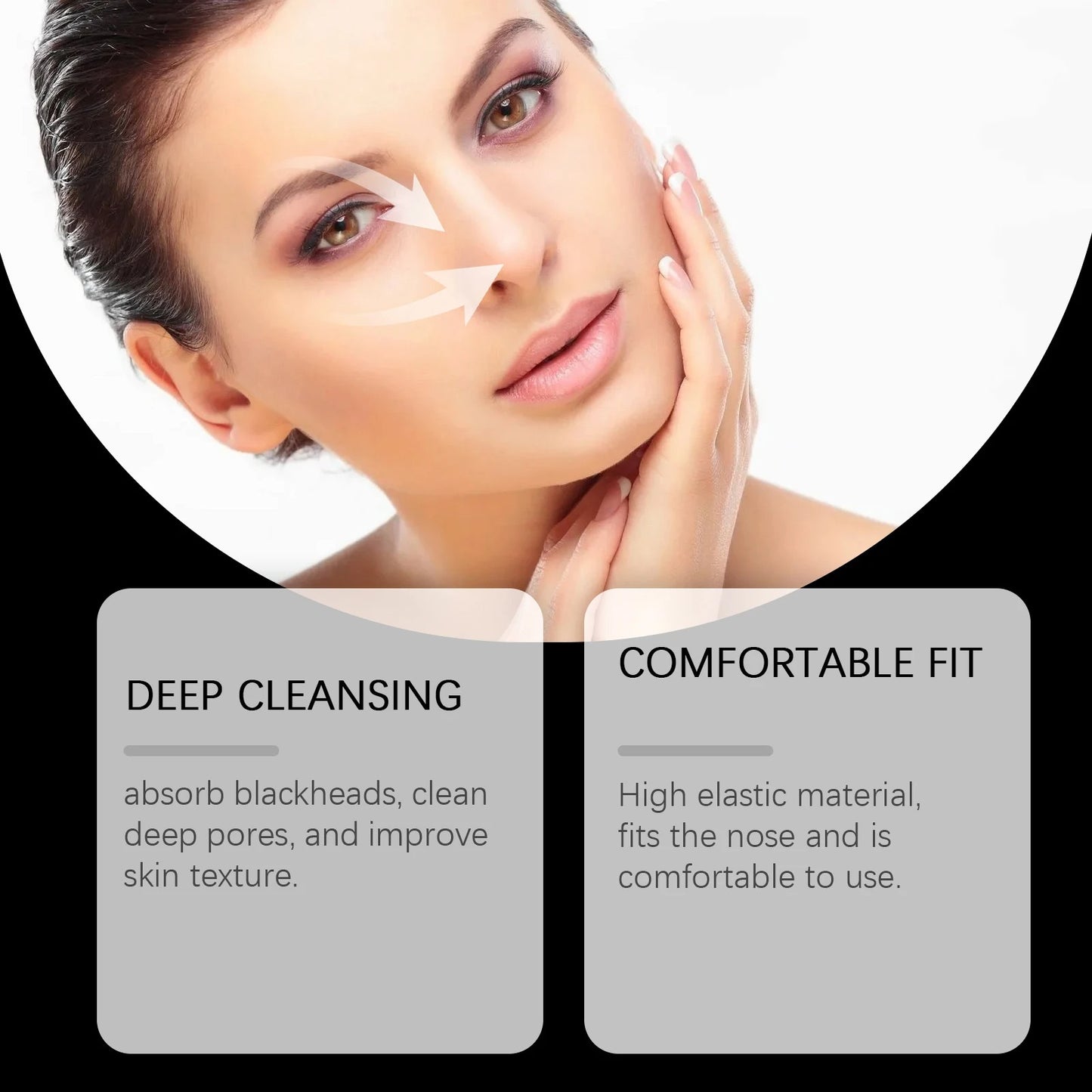 Deep cleansing and comfortable fit face pore strips