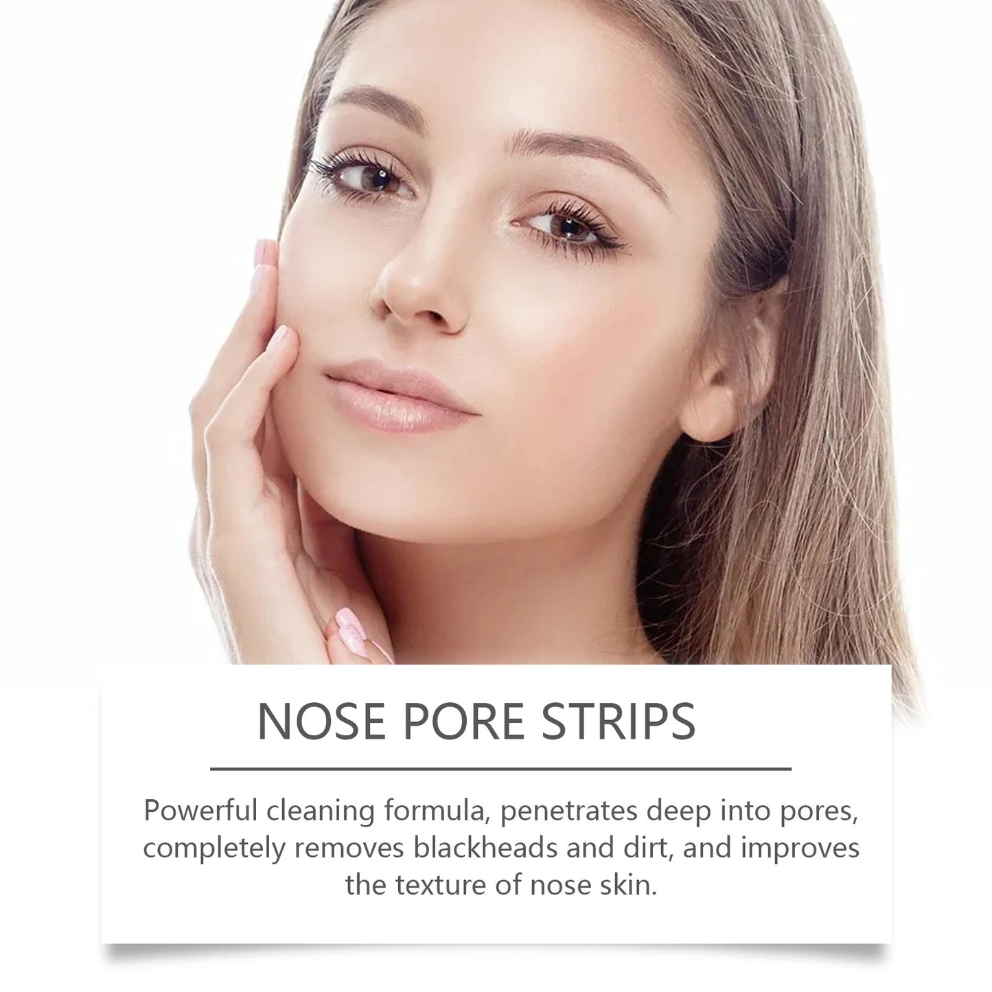 Powerful cleaning formula nose pore strips