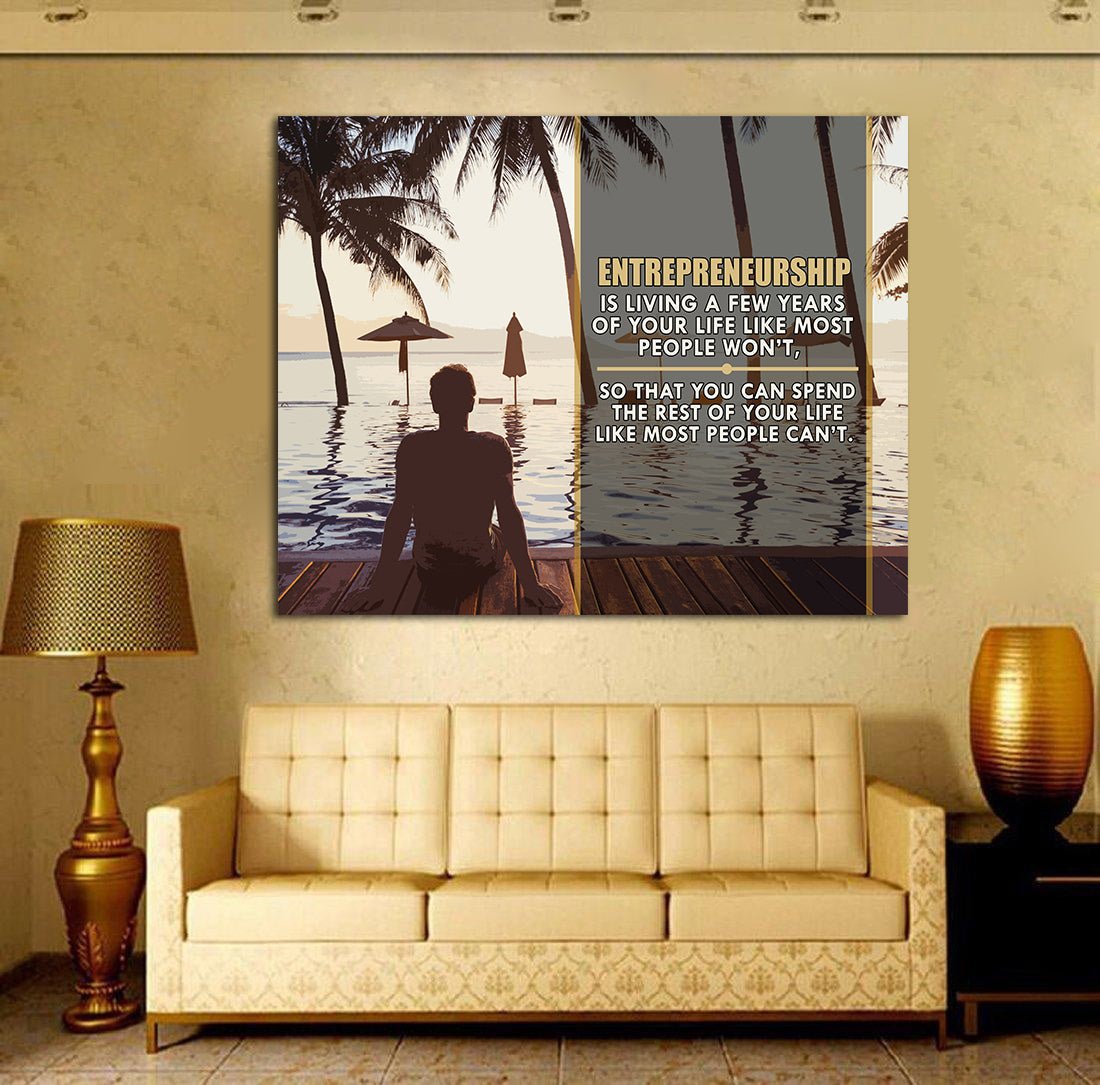 Entrepreneurship Motivational Canvas Wall Art