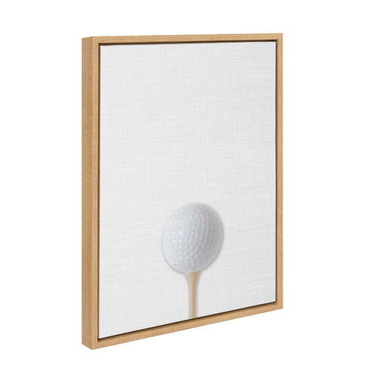 Sylvie Color Golf Ball Portrait Framed Canvas, Natural 18x24