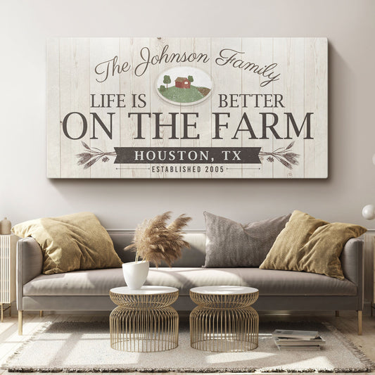 Life Is Better on the Farm Canvas Wall Art