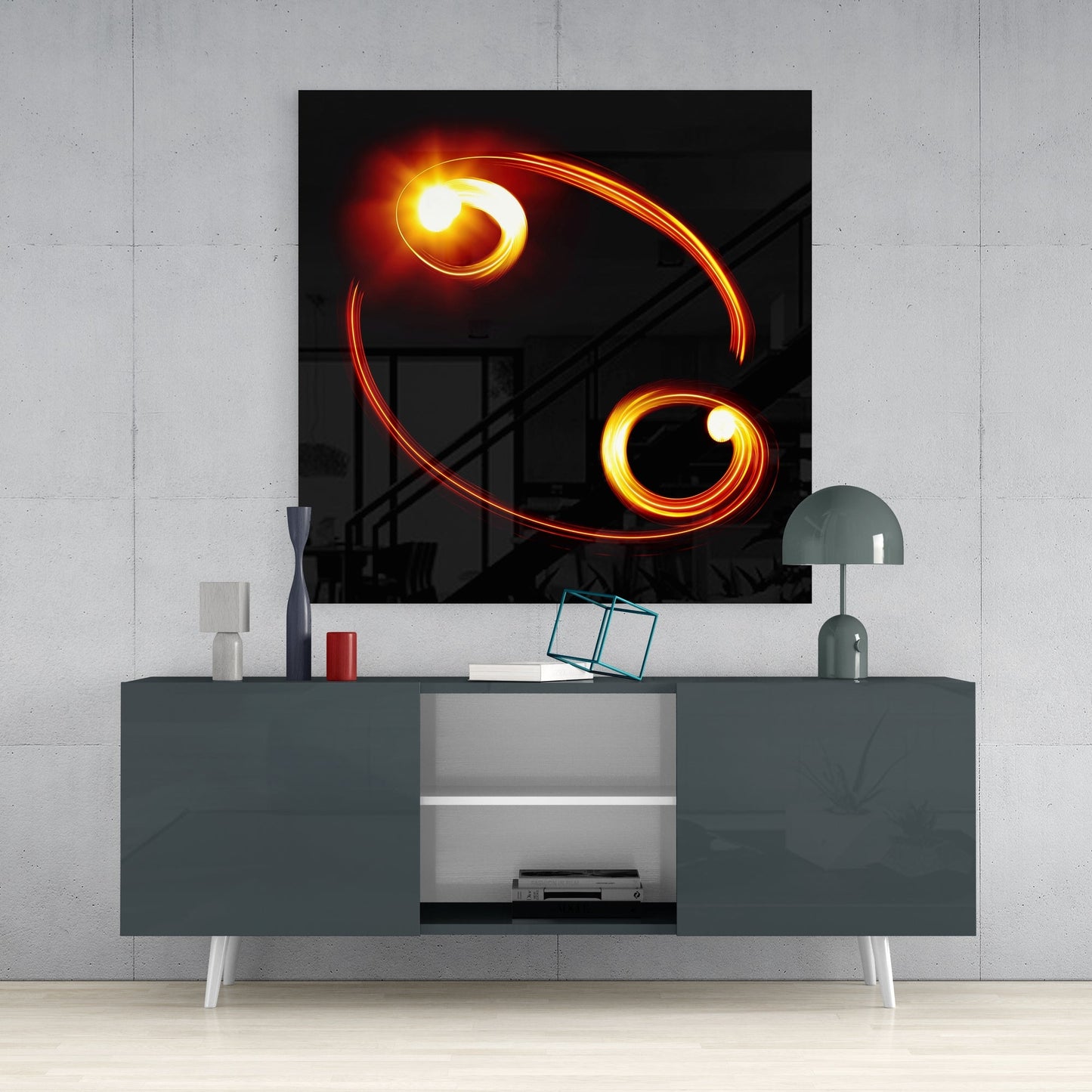Cancer Symbol Glass Wall Art