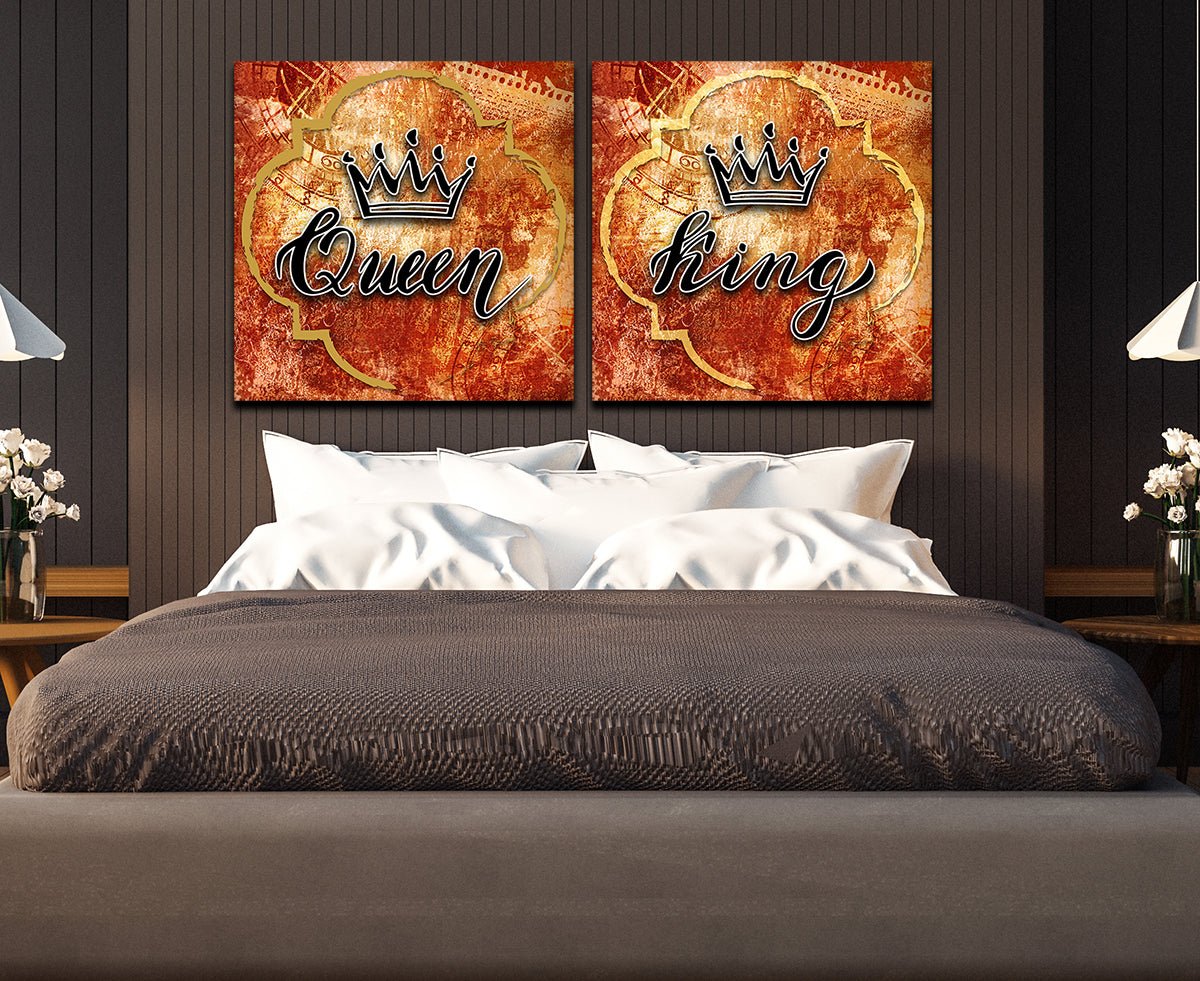 King And Queen Crown Canvas Wall Art